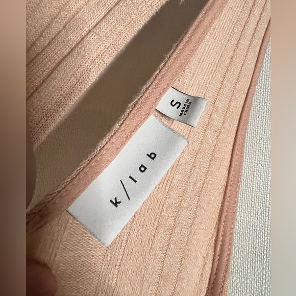 K/Lab Pink Ribbed Overall Style Dress Small - Picture 3 of 9